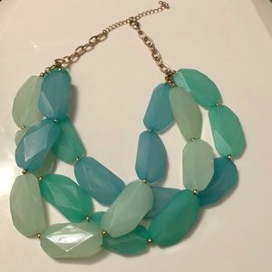 Blue and Green Statement Necklace